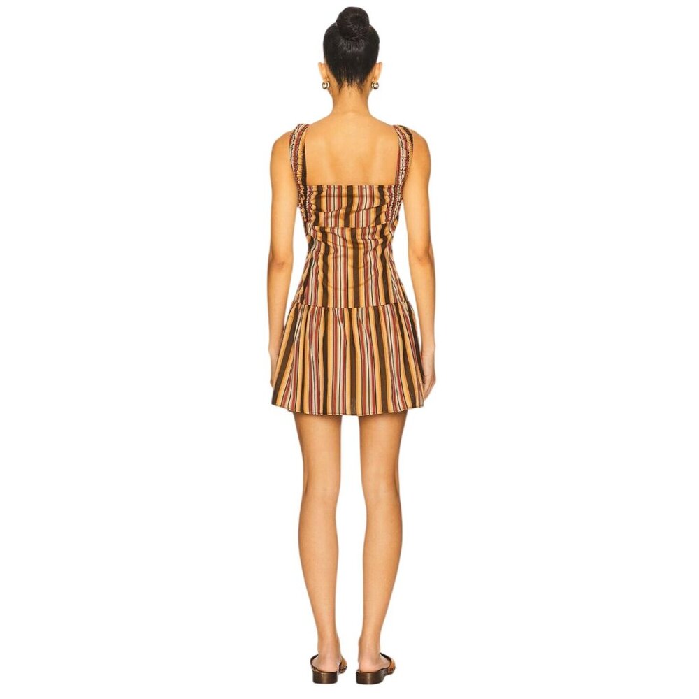 LIONESS Heart Shaped Mini Dress in Vintage Stripe Medium New Womens - Picture 2 of 12